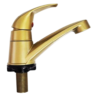 LLAVE LAVAMANOS PALANCA DORADA